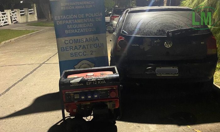 BERAZATEGUI: DETIENEN A UN HOMBRE QUE VENDÍA POR MARKETPLACE UN GRUPO ELECTRÓGENO ROBADO