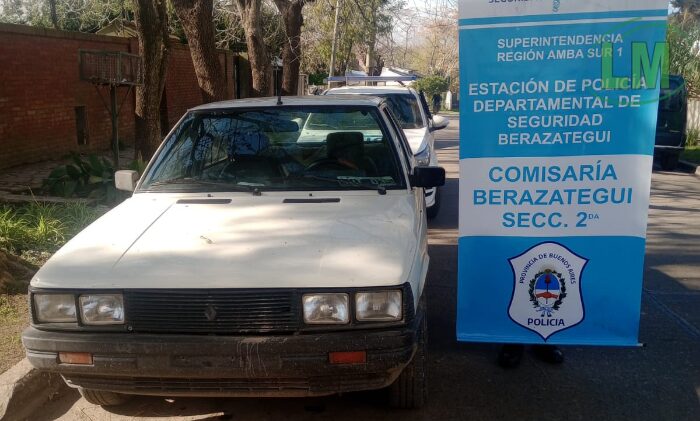 OPERATIVO EN BERAZATEGUI TERMINA CON TRES DEMORADOS Y UN AUTO SECUESTRADO