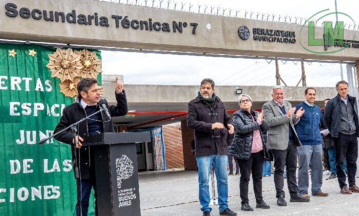 INAUGURAN LA ESCUELA TÉCNICA N° 7 EN BERAZATEGUI CON PRESENCIA DE AXEL KICILLOF Y CARLOS BALOR