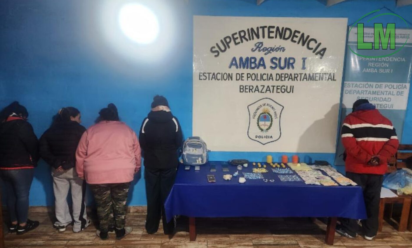 DESARTICULAN BANDA NARCO EN BERAZATEGUI CON ALLANAMIENTOS Y SECUESTRO DE COCAÍNA