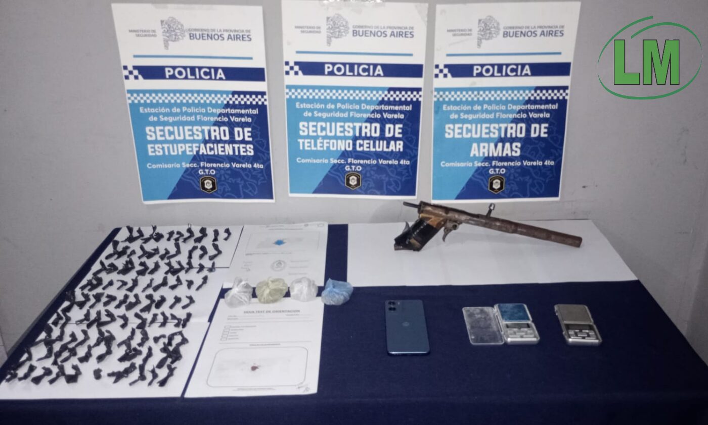 CAE EN BOSQUES POR NARCOMENUDEO Y TENENCIA ILEGAL DE ARMA: SECUESTRAN DROGA Y UNA ESCOPETA TUMBERA
