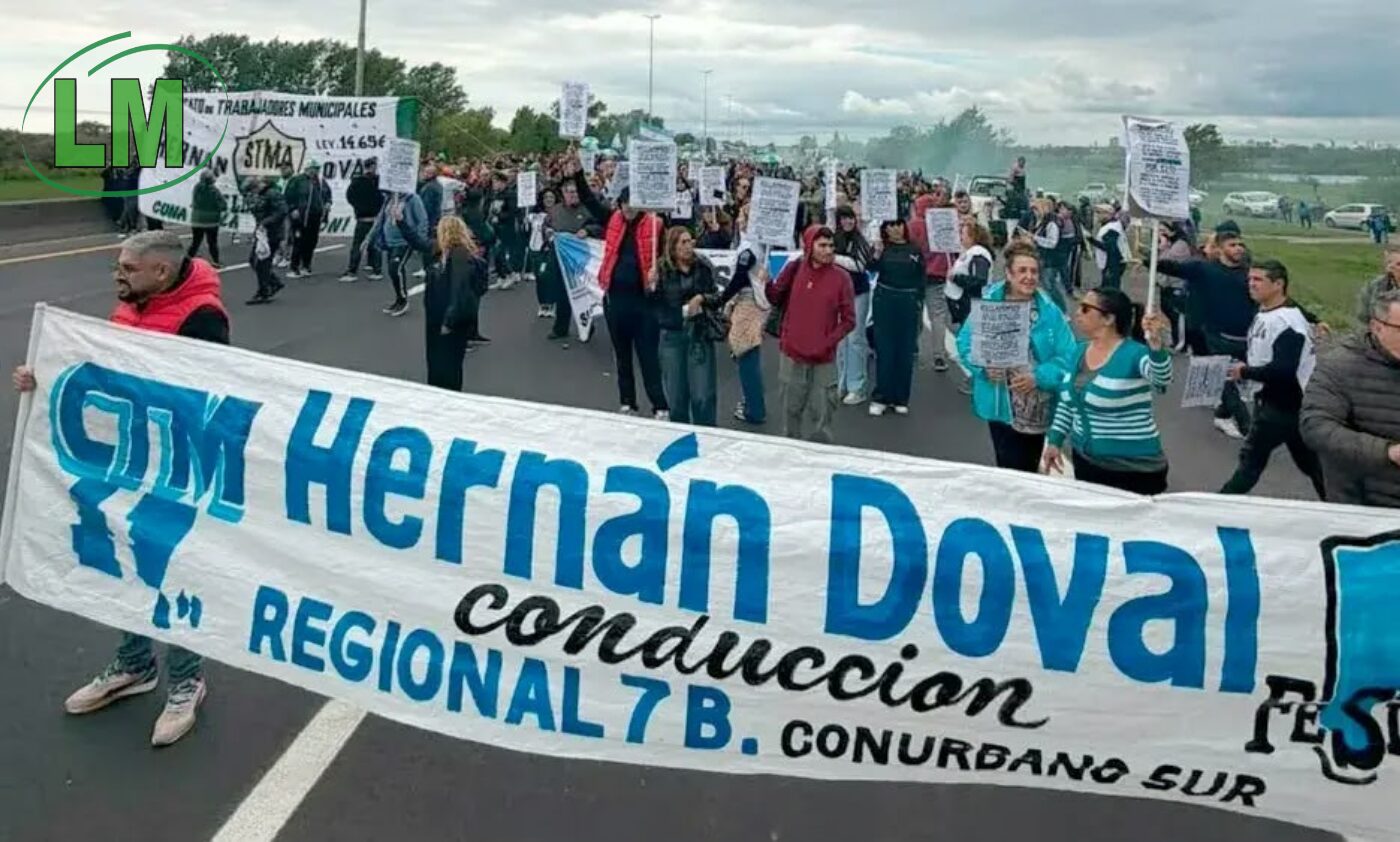 MUNICIPALES CORTARON LA AUTOPISTA BUENOS AIRES – LA PLATA EN RECLAMO DE SALARIOS DIGNOS